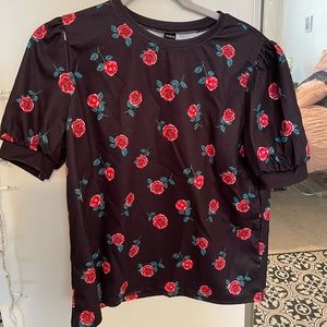 Black top with Roses
